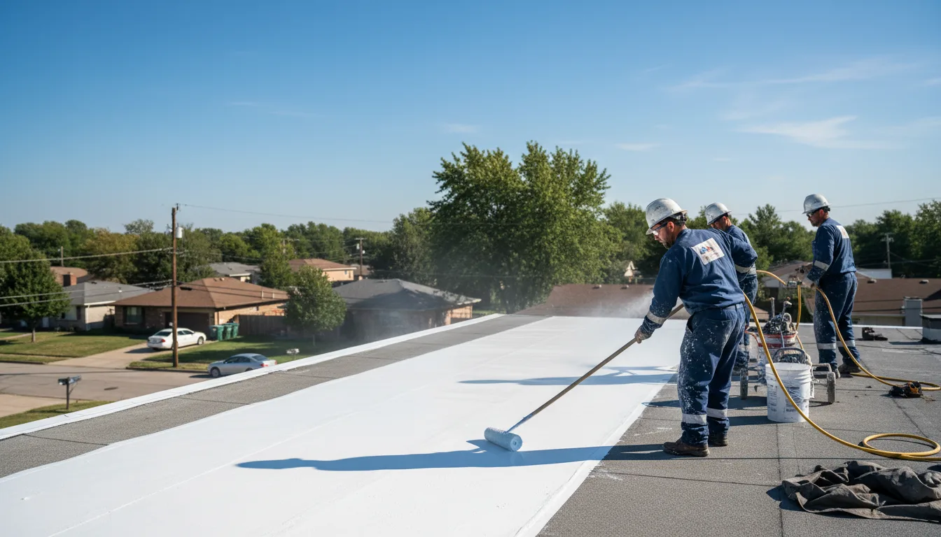 Commercial roof coating in Bernice, LA near me